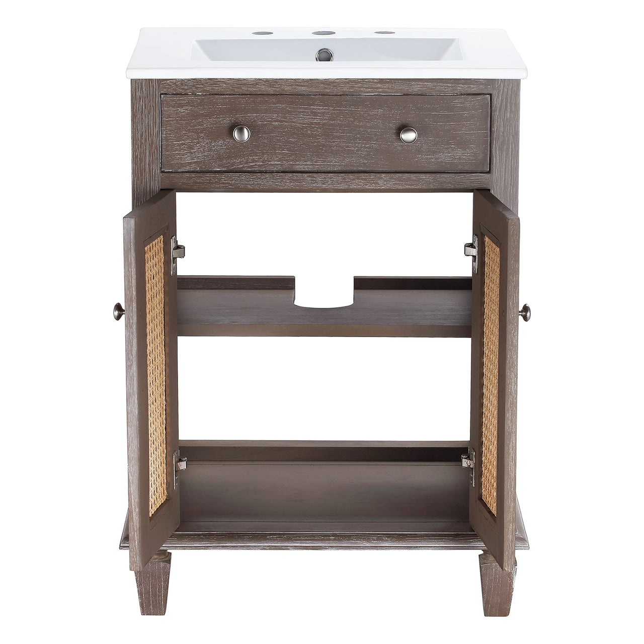 Beachside Vanity Unit, Small, Gray & White