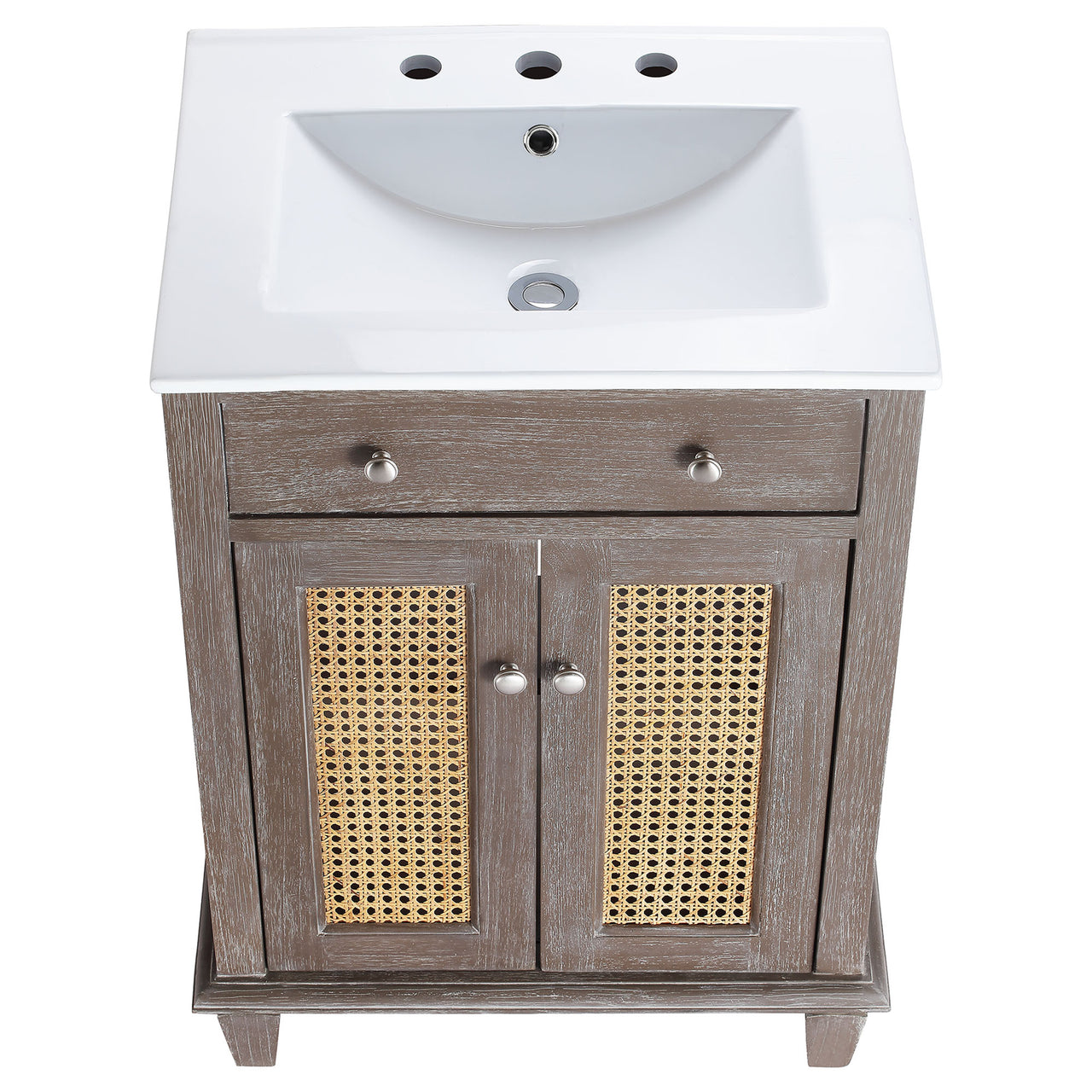 Beachside Vanity Unit, Small, Gray & White