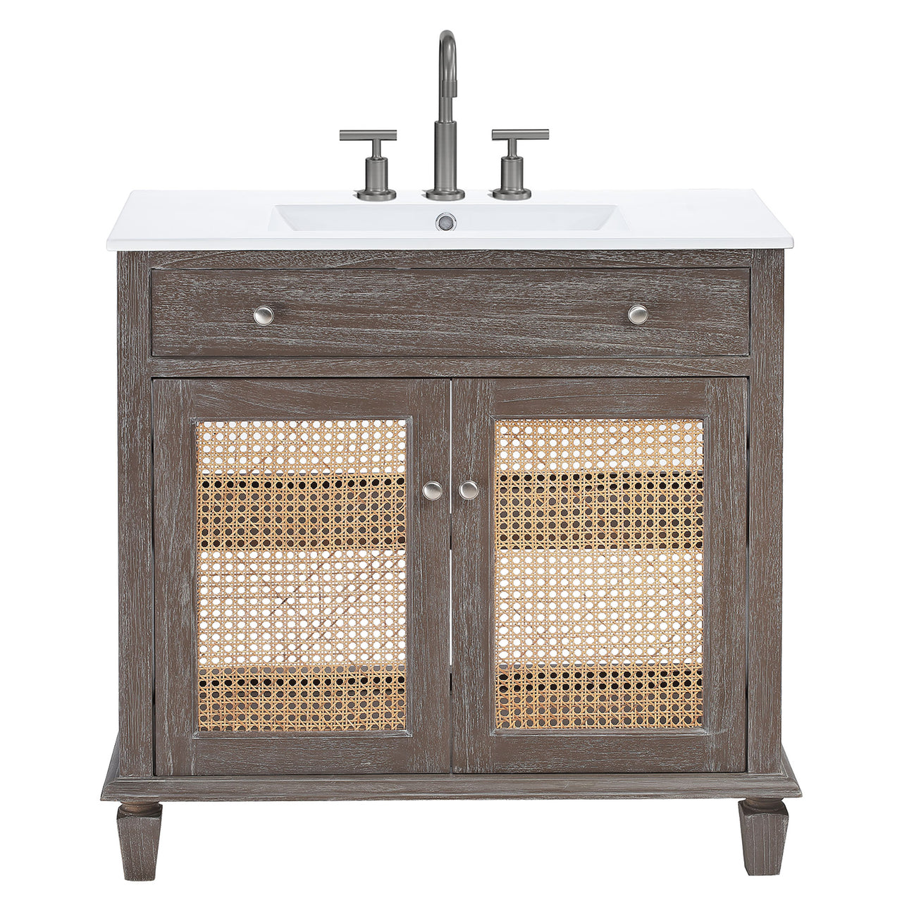 Beachside Vanity Unit, Large, Gray & White