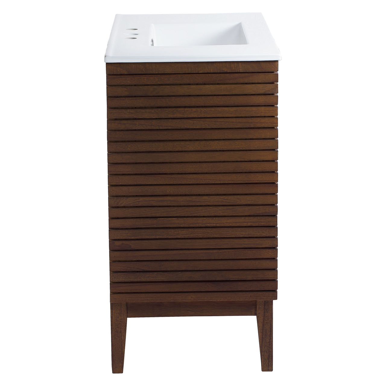 Ridge Vanity Unit, Large, Walnut & White