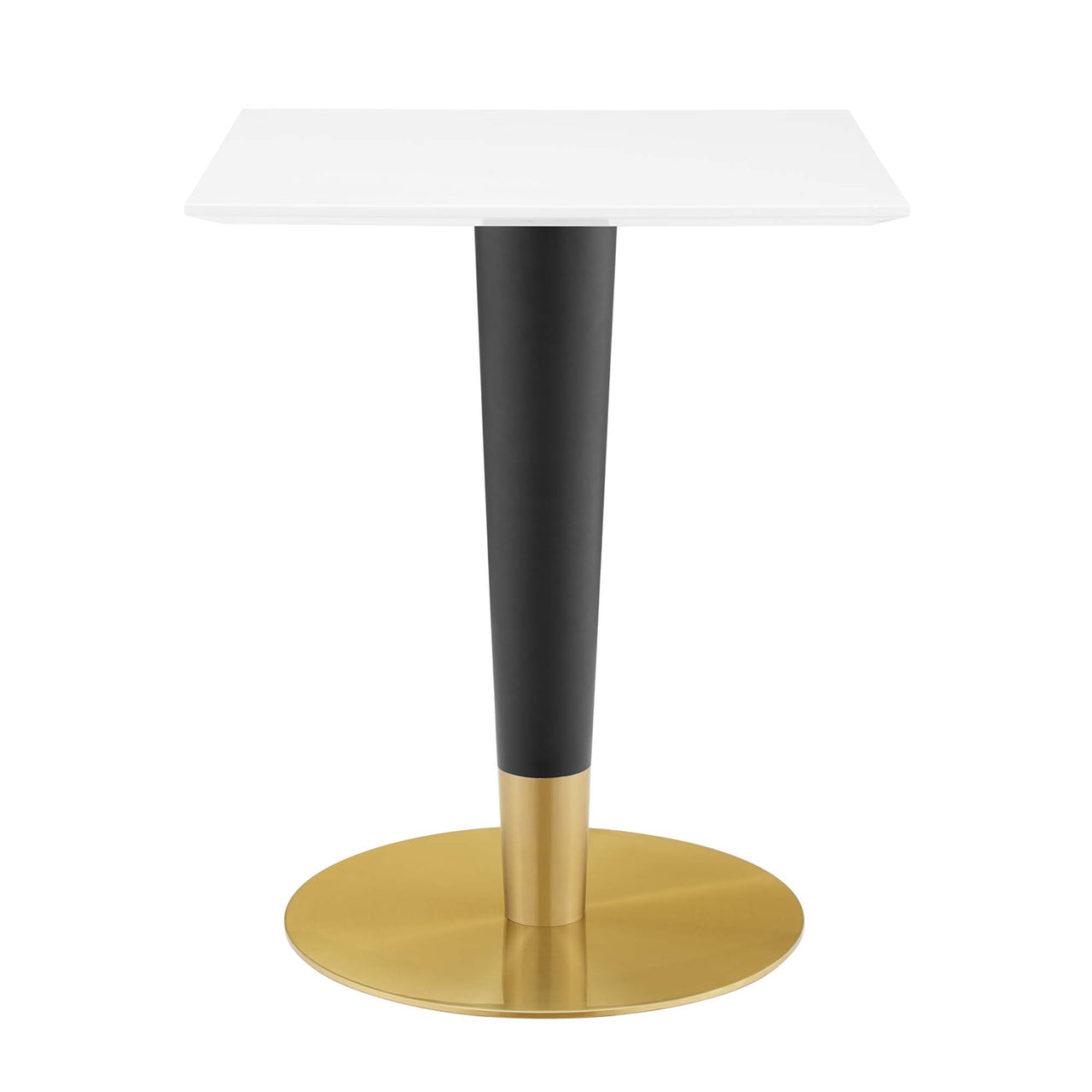 Aurelio Square Dining Table, Extra Small, Gold & White