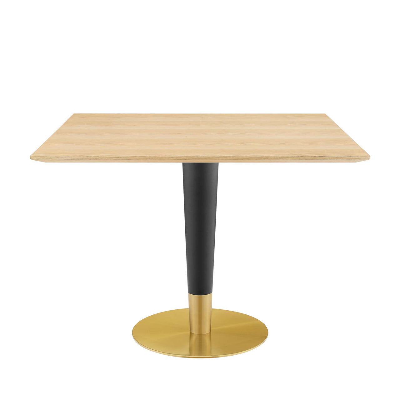 Aurelio Square Dining Table, Large, Gold & Natural Wood