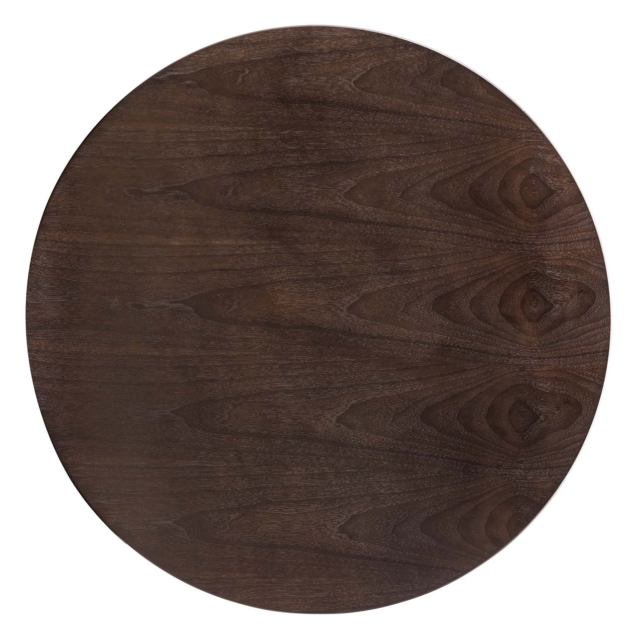 Aurelio Round Dining Table, Medium, Gold & Cherry Walnut