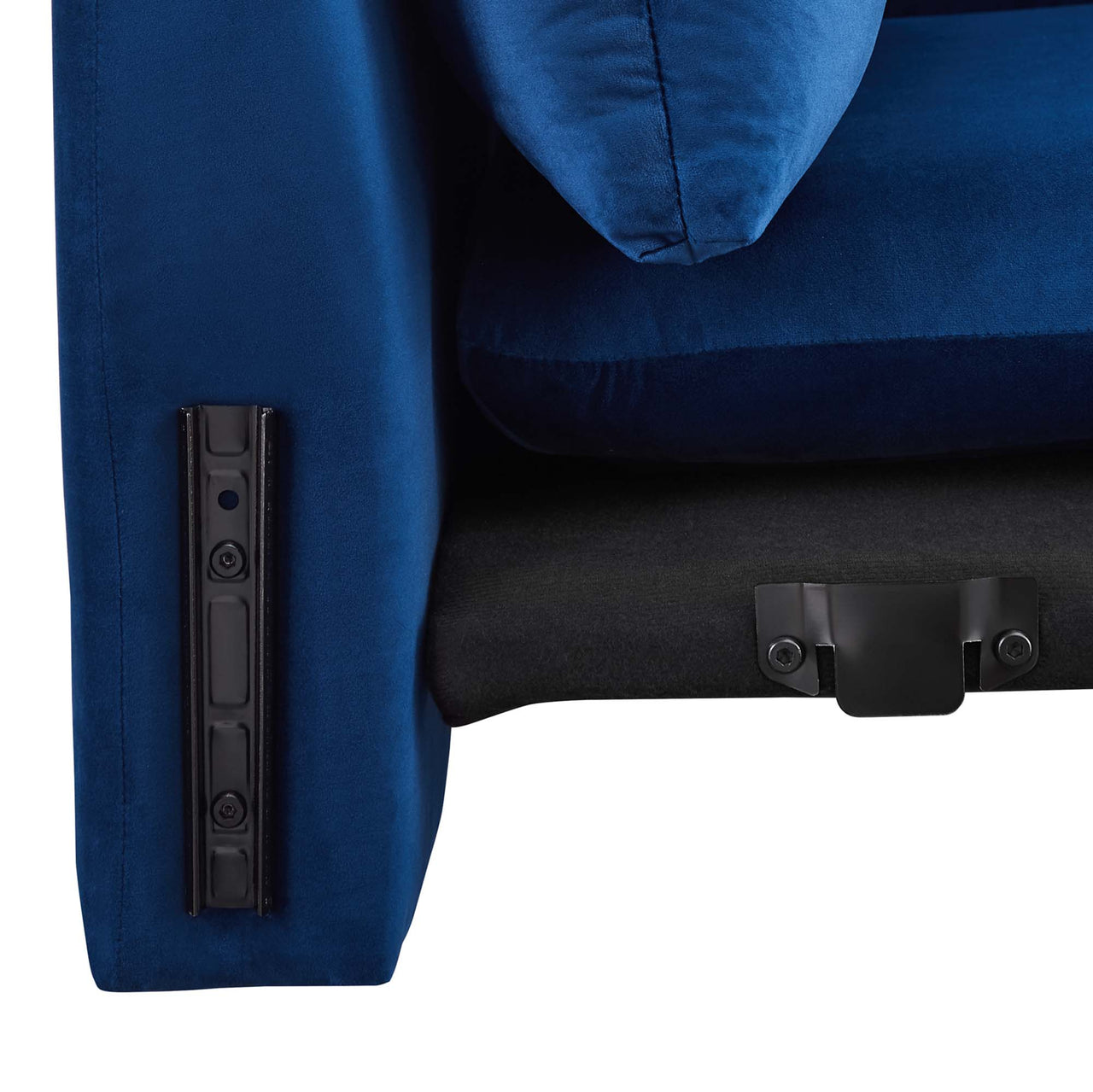 Levitate Upholstered Velvet Sofa, Navy