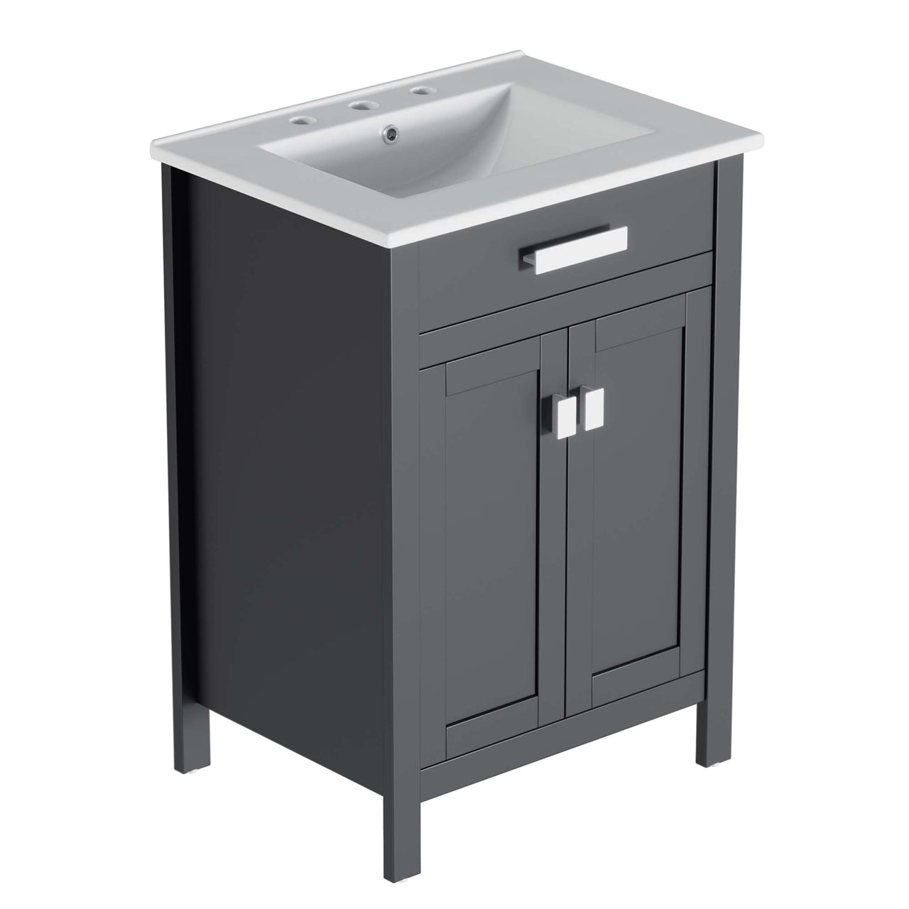 Emereth Vanity Unit, Small, Gray & White