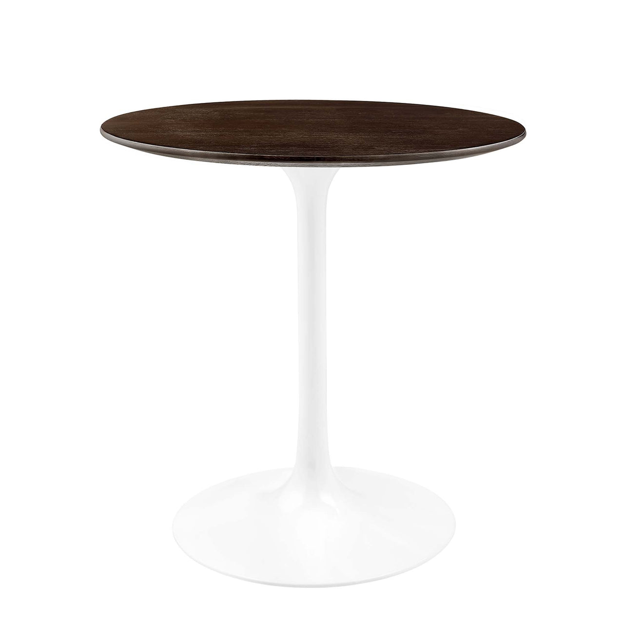 Ensemble Round Dining Table, Extra Small, White & Cherry Walnut