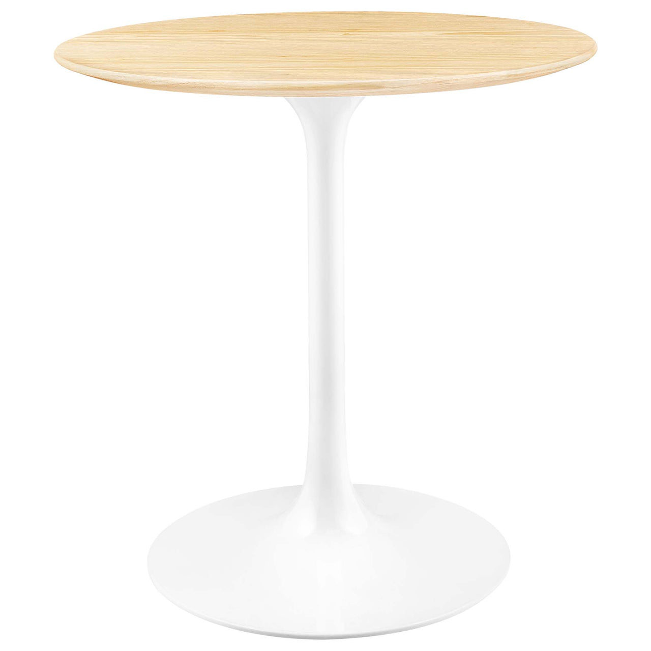 Ensemble Round Dining Table, Extra Small, White & Natural Wood