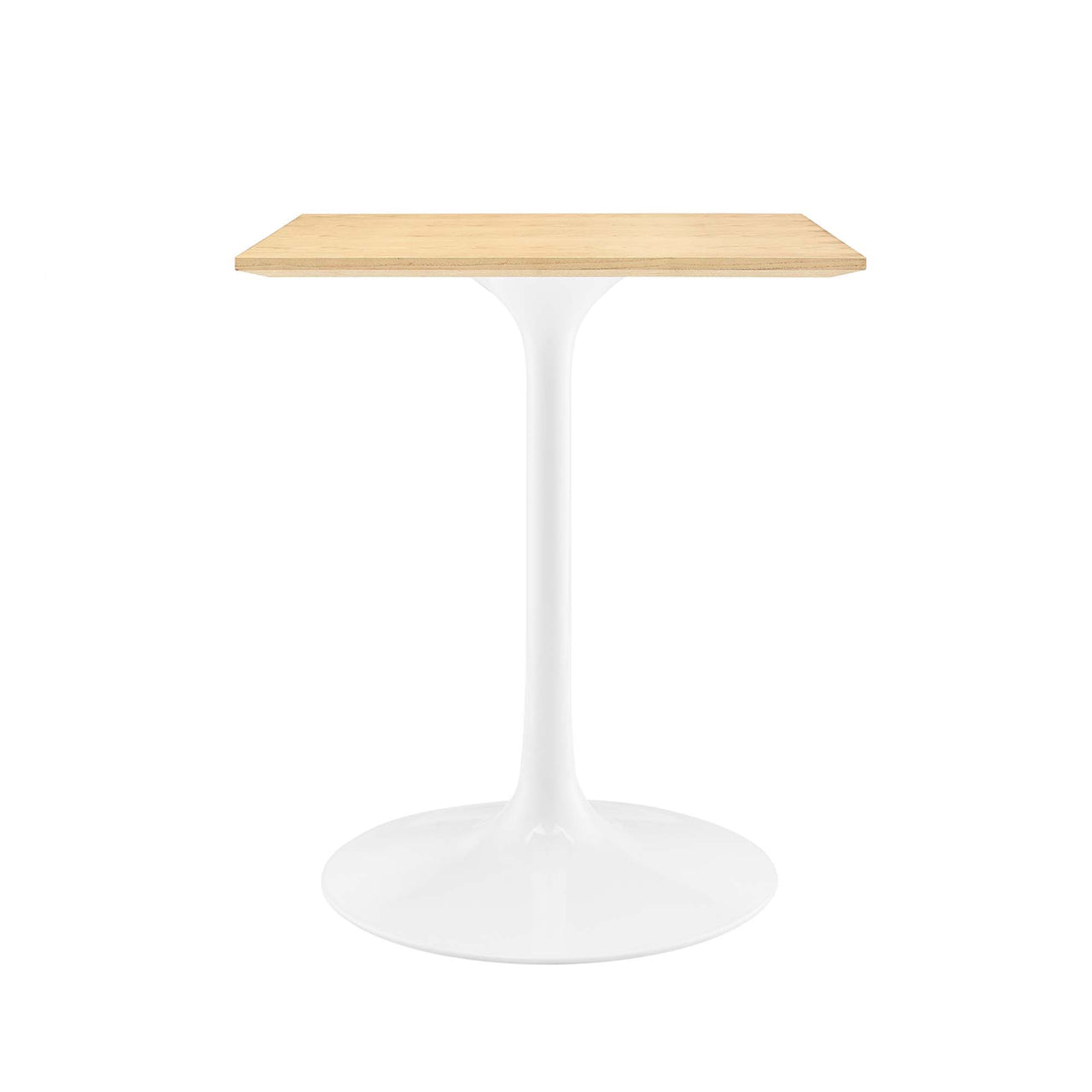 Ensemble Square Dining Table, Extra Small, White & Natural Wood