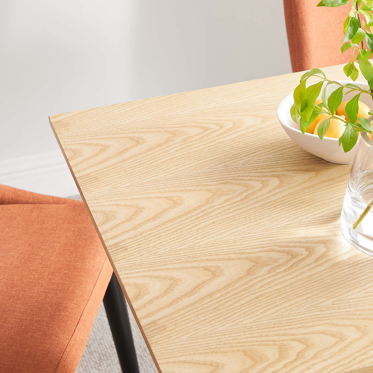 Ensemble Square Dining Table, Extra Small, White & Natural Wood