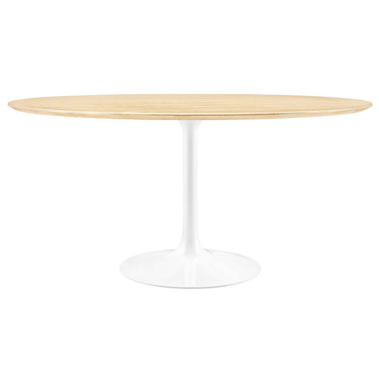 Ensemble Round Dining Table, XXL, White & Natural Wood