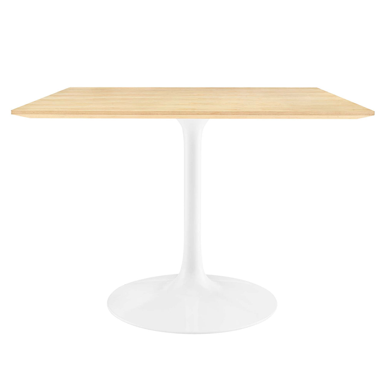 Ensemble Square Dining Table, Large, White & Natural Wood