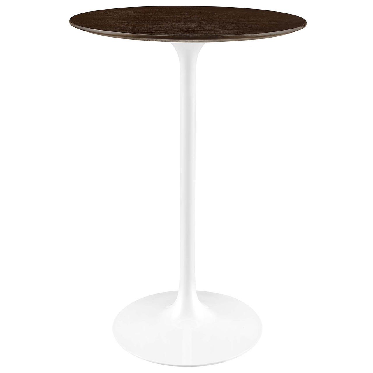 Ensemble Round Bar Table, White & Cherry Walnut