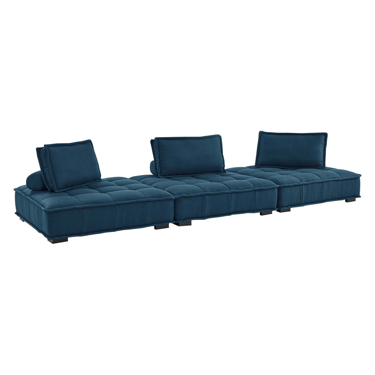 Introvert Fabric Modular Sofa Sectional, Azure