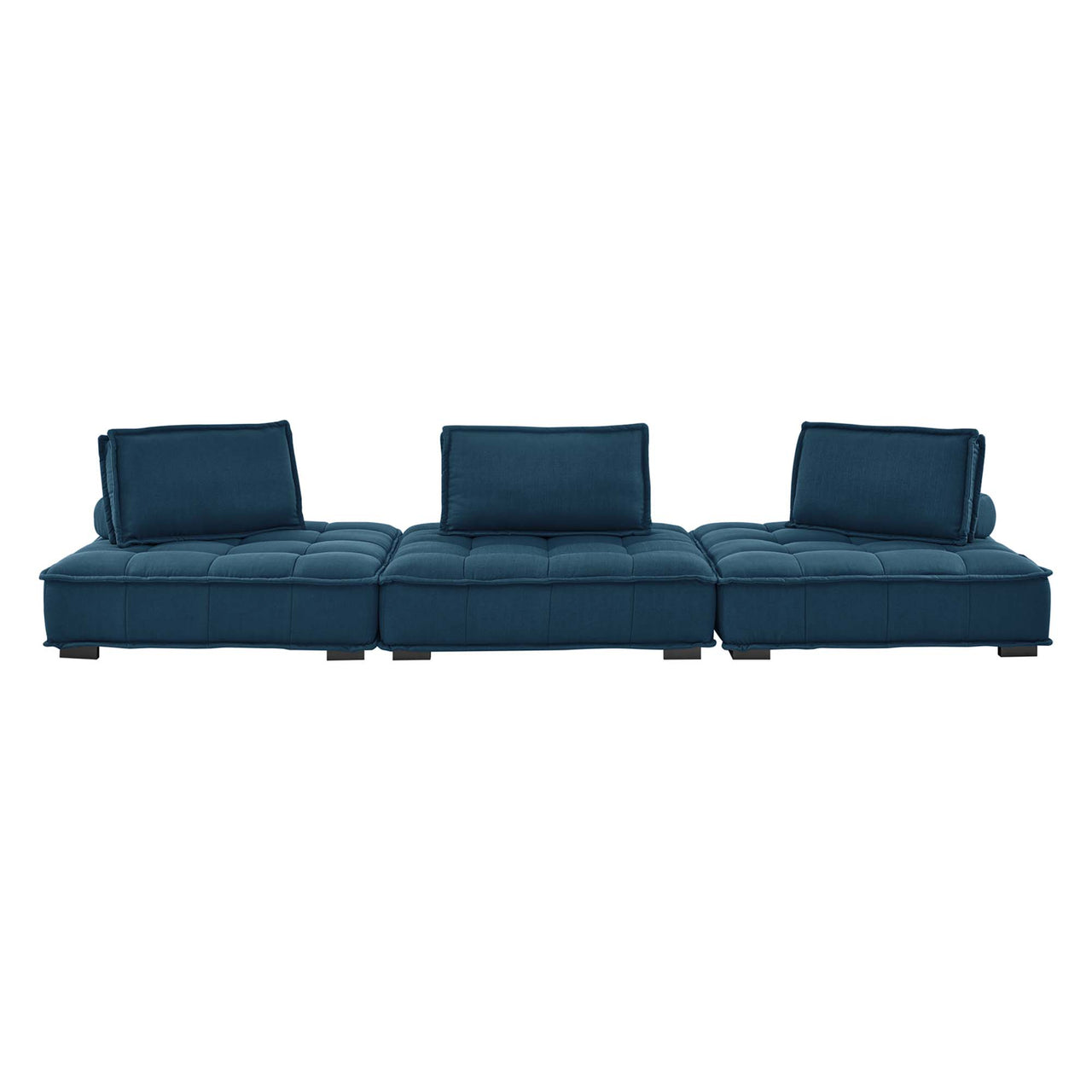 Introvert Fabric Modular Sofa Sectional, Azure