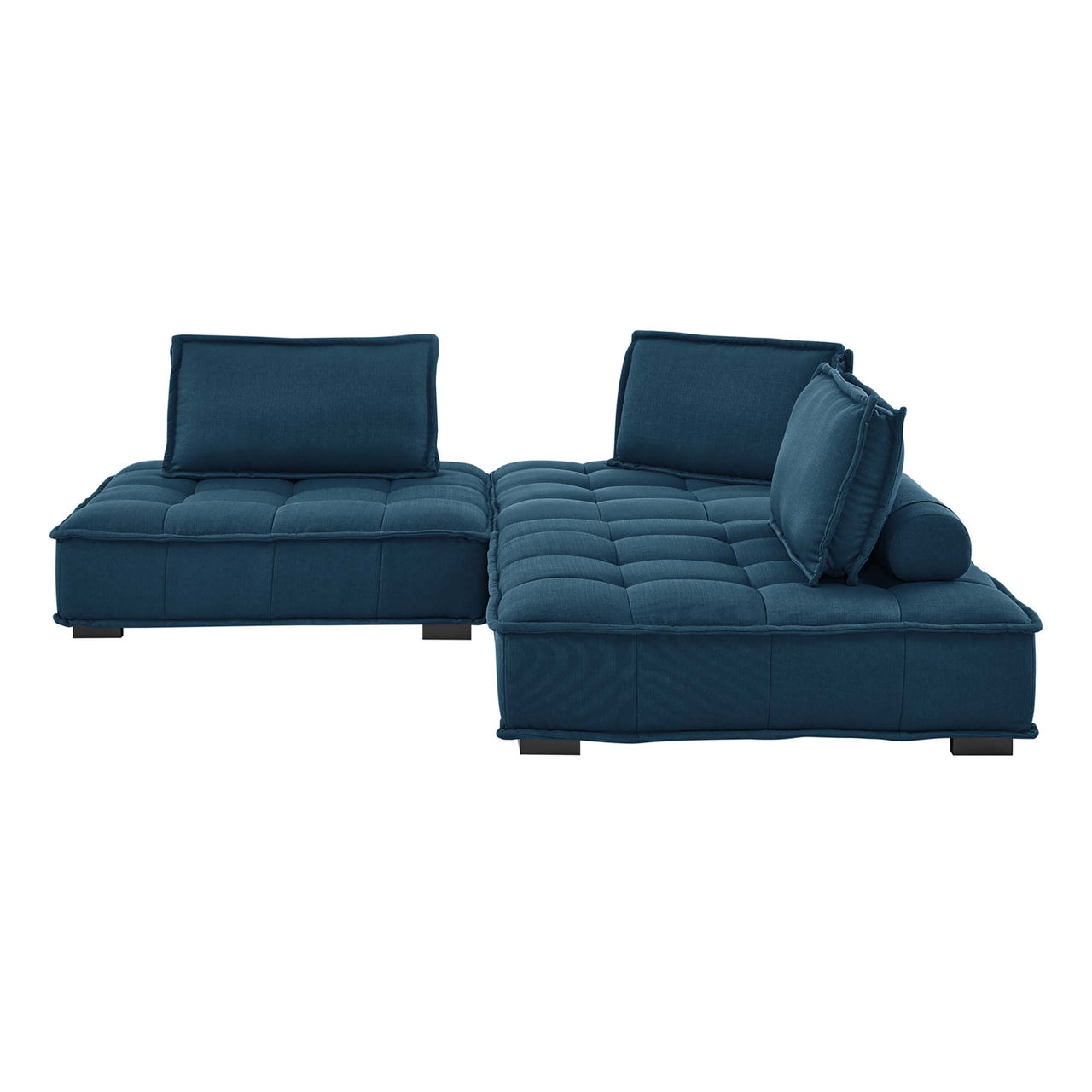 Introvert Fabric Modular Sofa Sectional, Azure