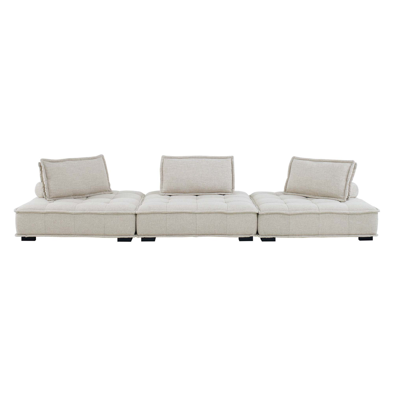 Introvert Fabric Modular Sofa Sectional, Beige