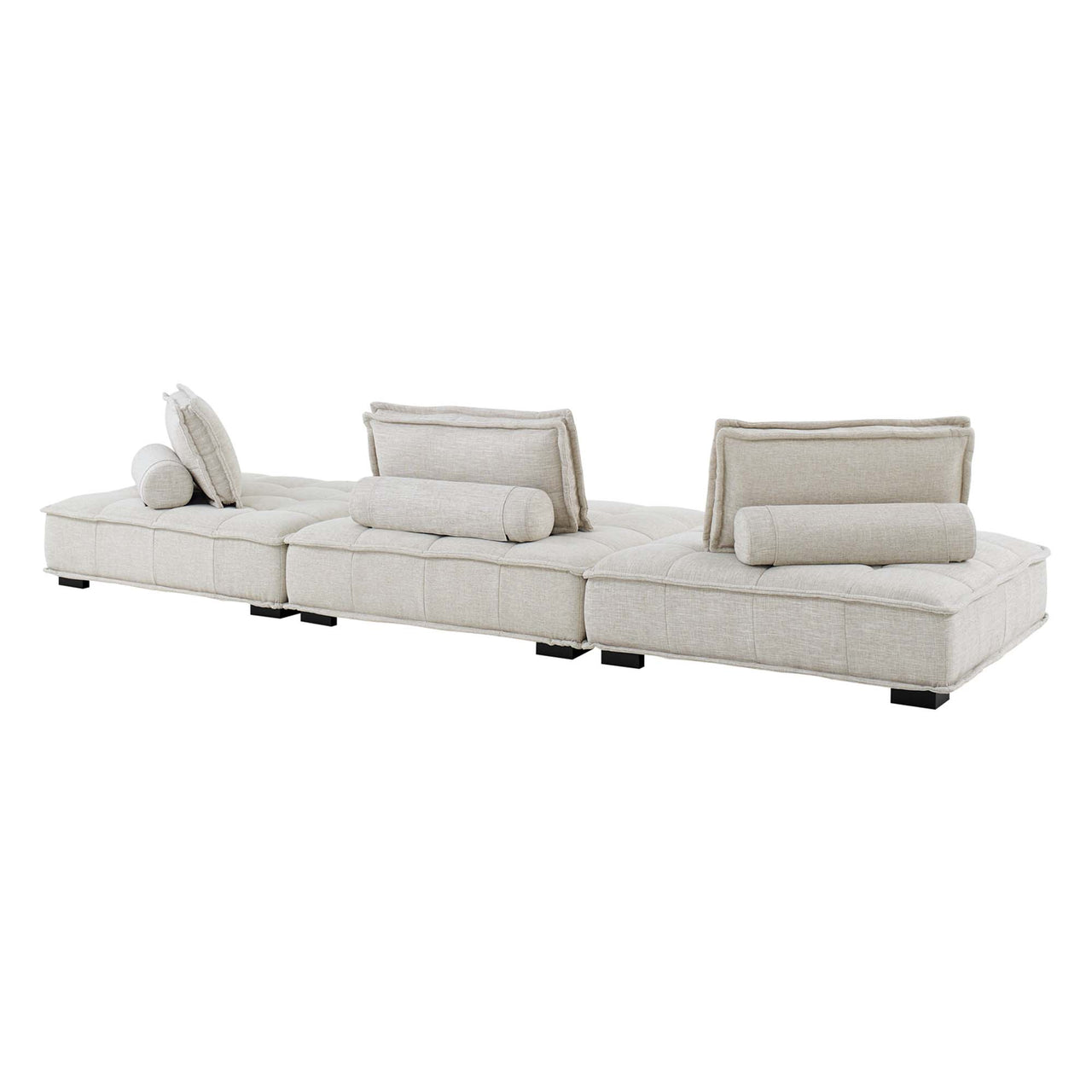 Introvert Fabric Modular Sofa Sectional, Beige