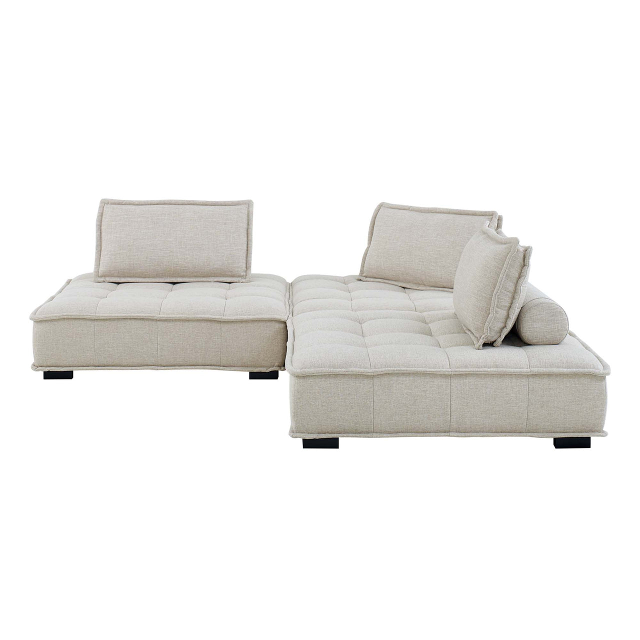 Introvert Fabric Modular Sofa Sectional, Beige