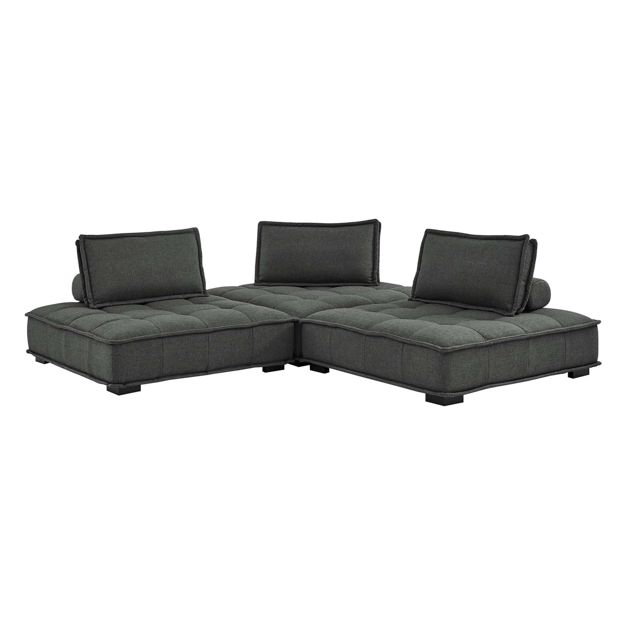 Introvert Fabric Modular Sofa Sectional, Gray