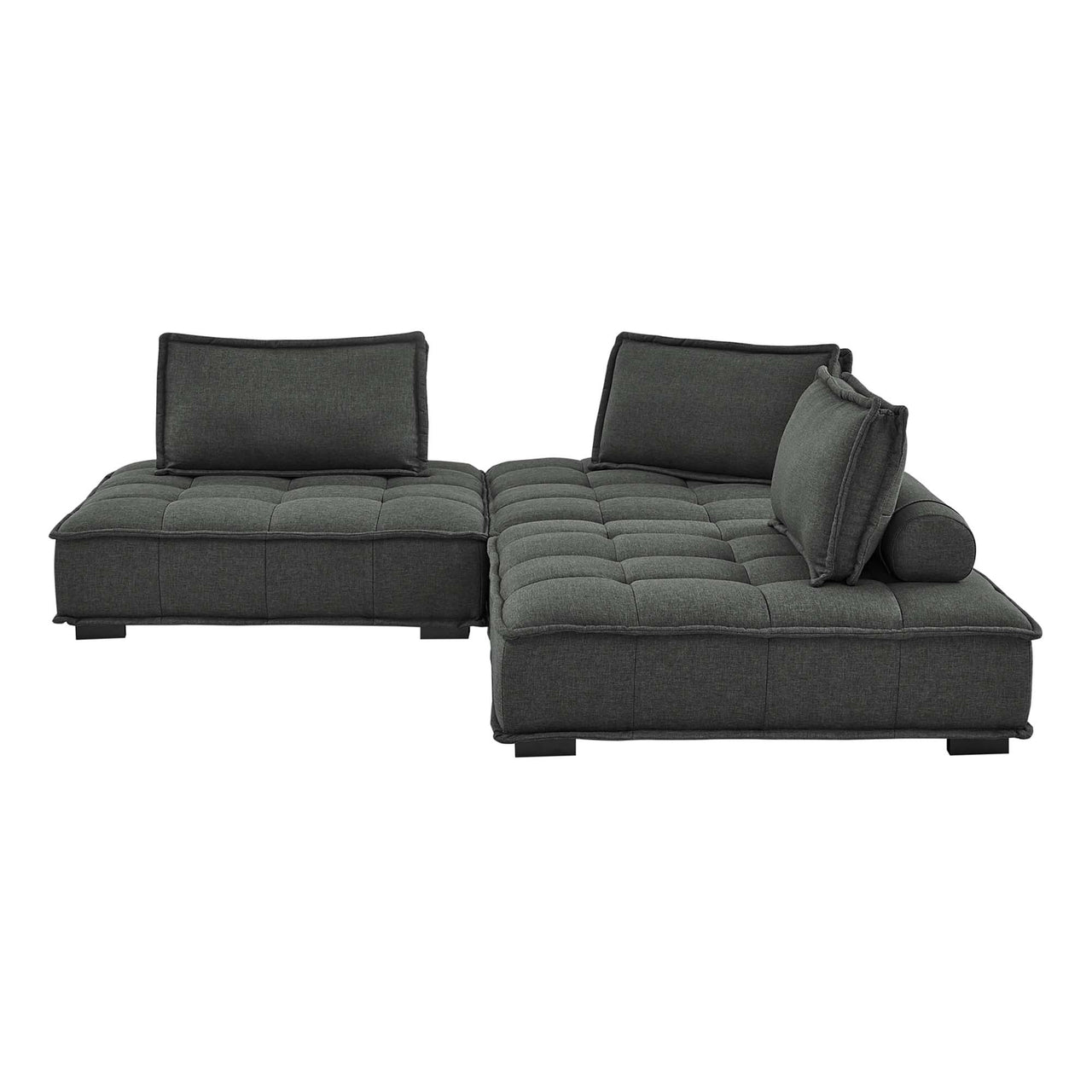 Introvert Fabric Modular Sofa Sectional, Gray