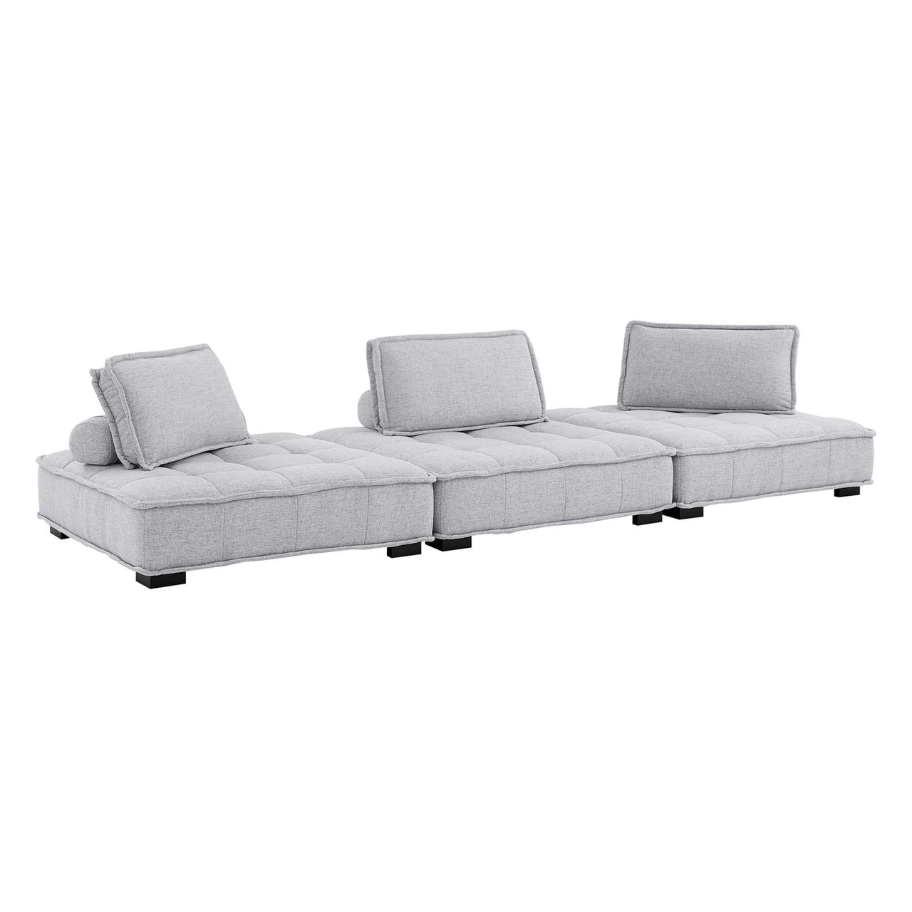 Introvert Fabric Modular Sofa Sectional, Light Gray