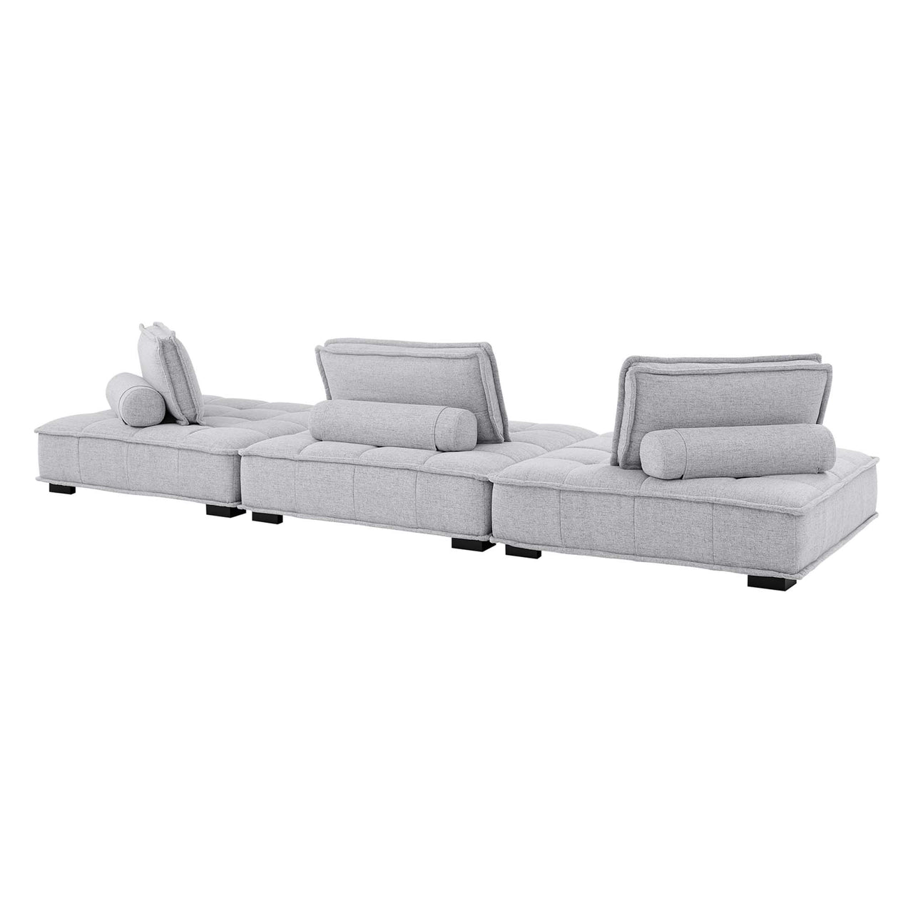 Introvert Fabric Modular Sofa Sectional, Light Gray