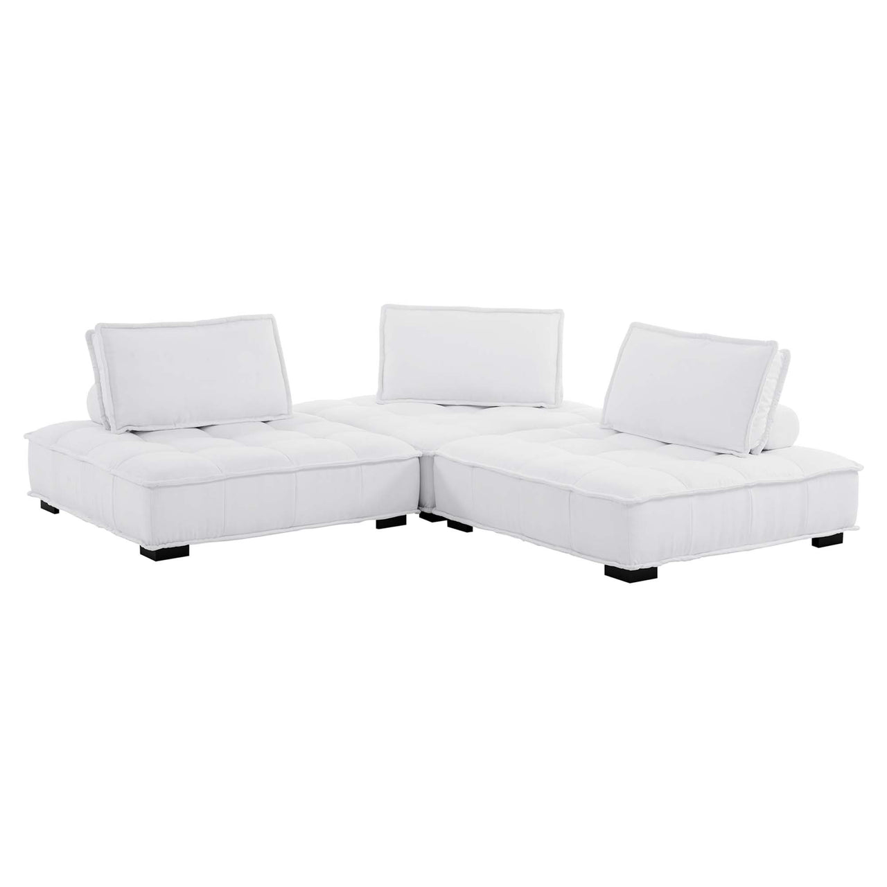 Introvert Fabric Modular Sofa Sectional, White