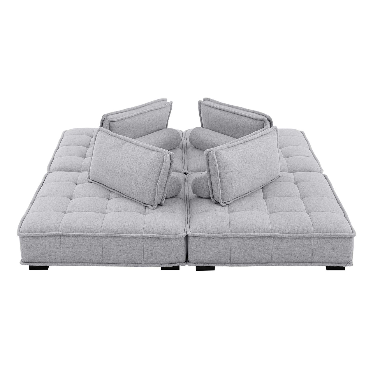 Introvert Fabric L-Shaped Modular Sectional, Light Gray