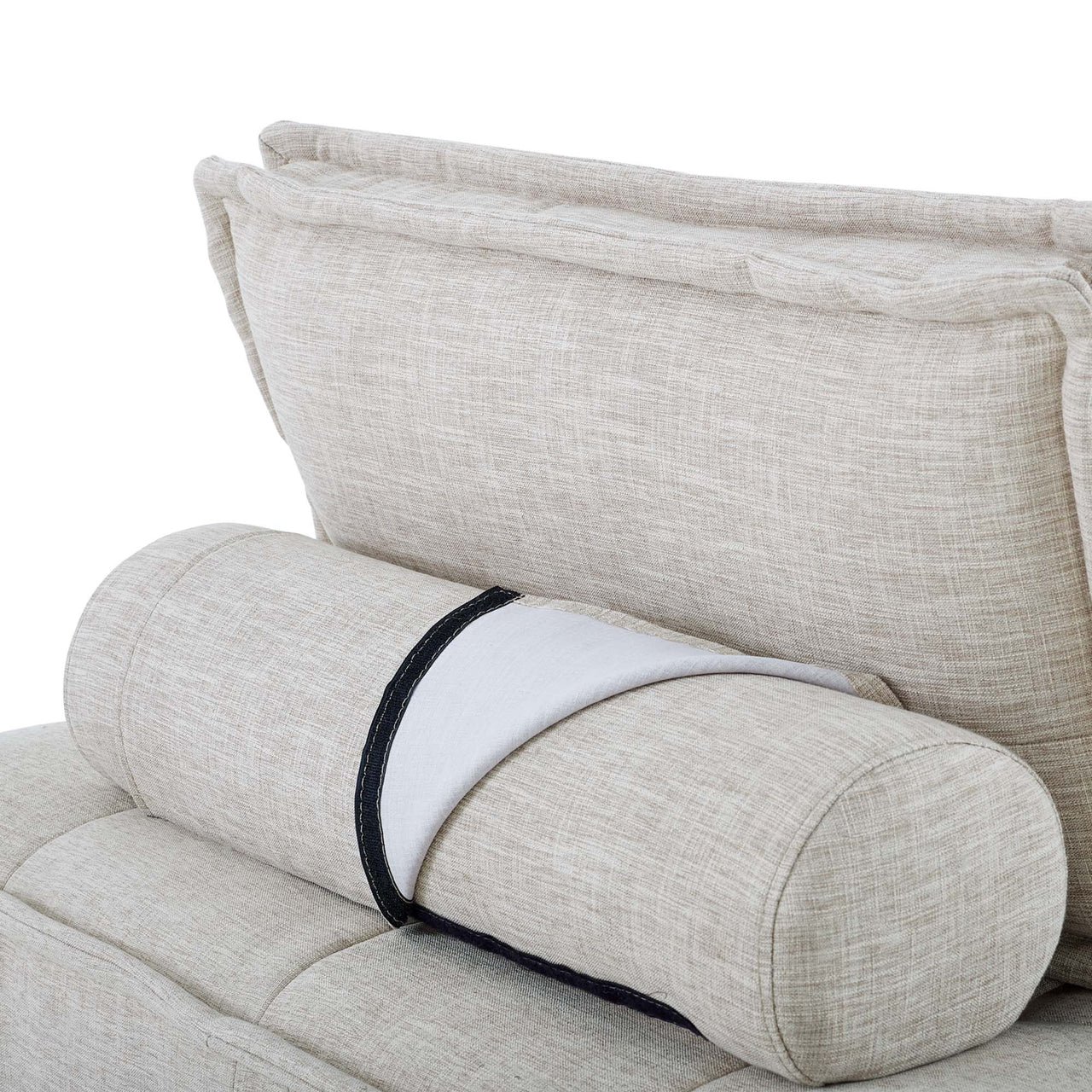 Introvert Fabric U-Shaped Modular Sectional, Beige