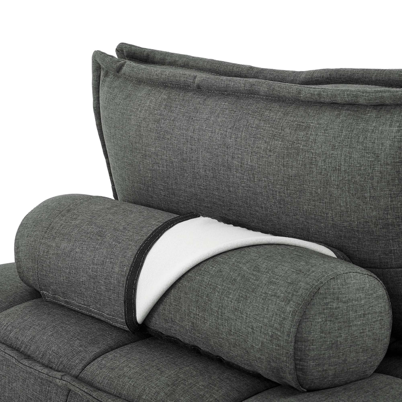Introvert Fabric U-Shaped Modular Sectional, Gray