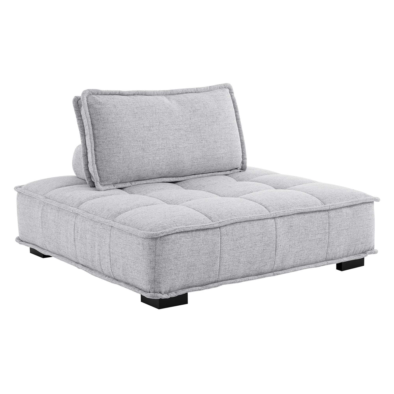 Introvert Fabric U-Shaped Modular Sectional, Light Gray