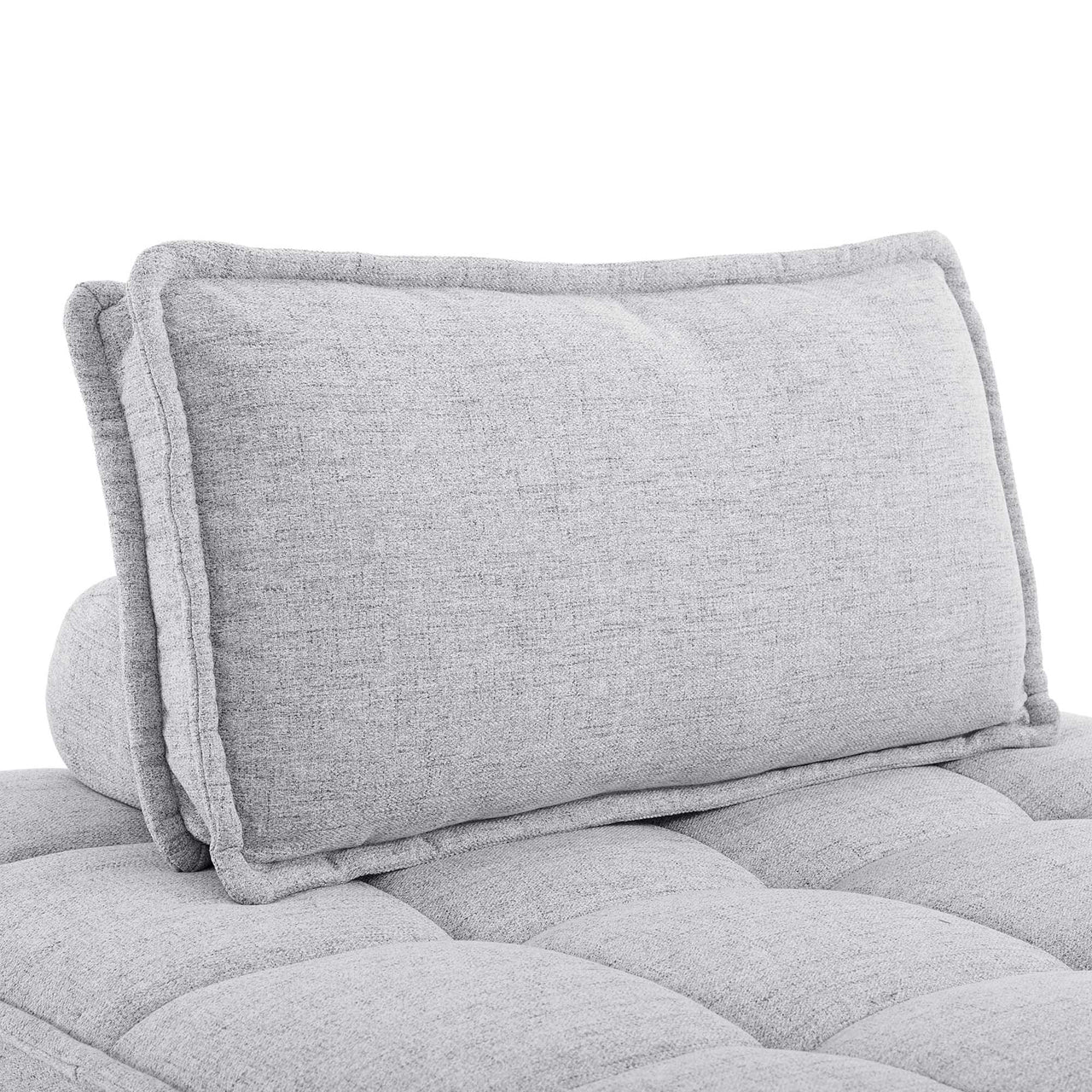 Introvert Fabric U-Shaped Modular Sectional, Light Gray