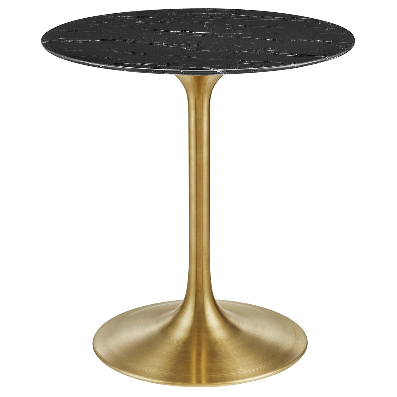 Ensemble Round Faux Marble Dining Table, Extra Small, Gold & Black