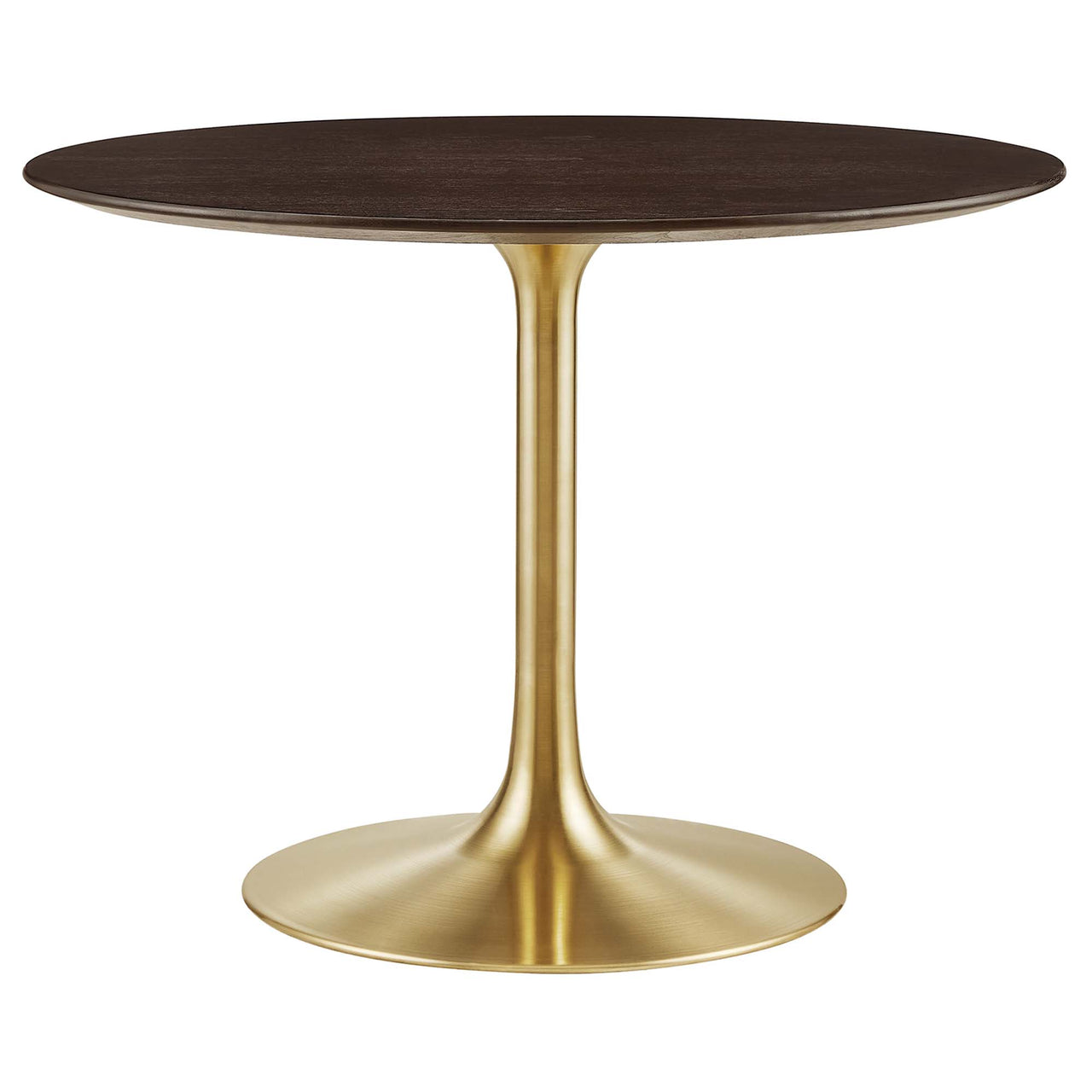 Ensemble Round Dining Table, Medium, Gold & Cherry Walnut