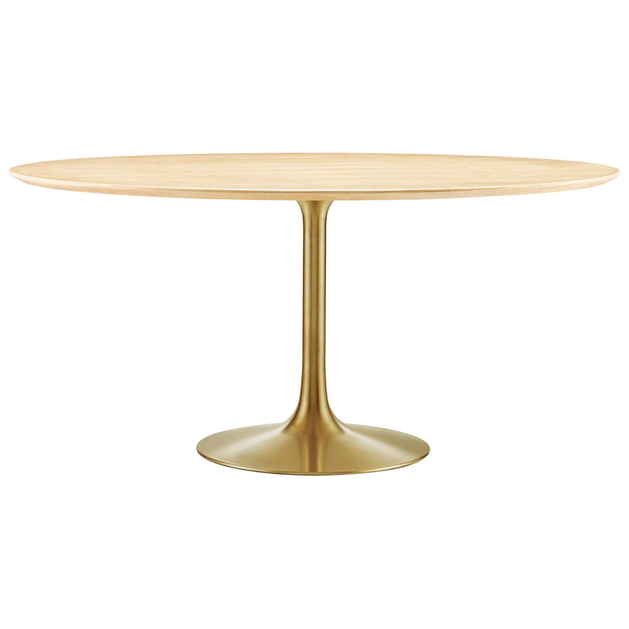Ensemble Round Dining Table, XXL, Gold & Natural Wood