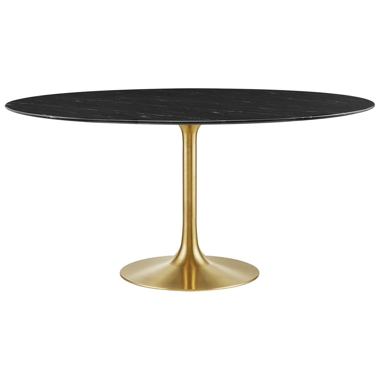 Ensemble Round Faux Marble Dining Table, XXL, Gold & Black