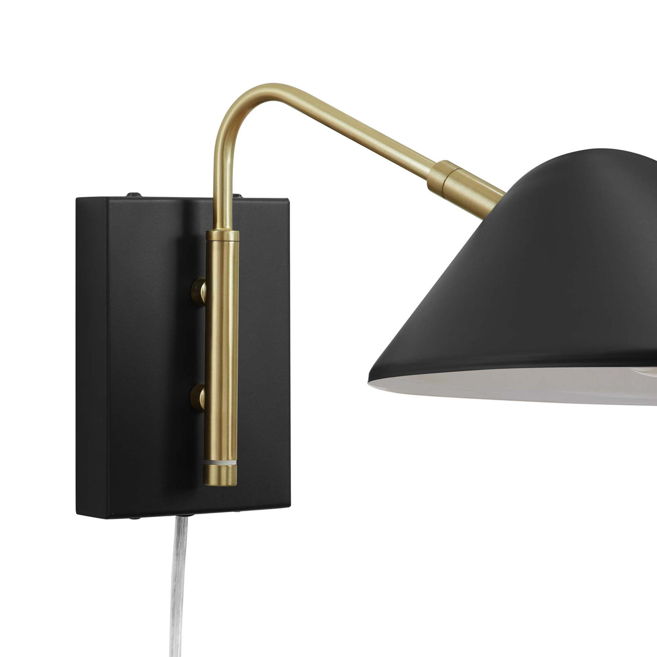 Voyager Swing Arm Wall Sconce, Small, Black
