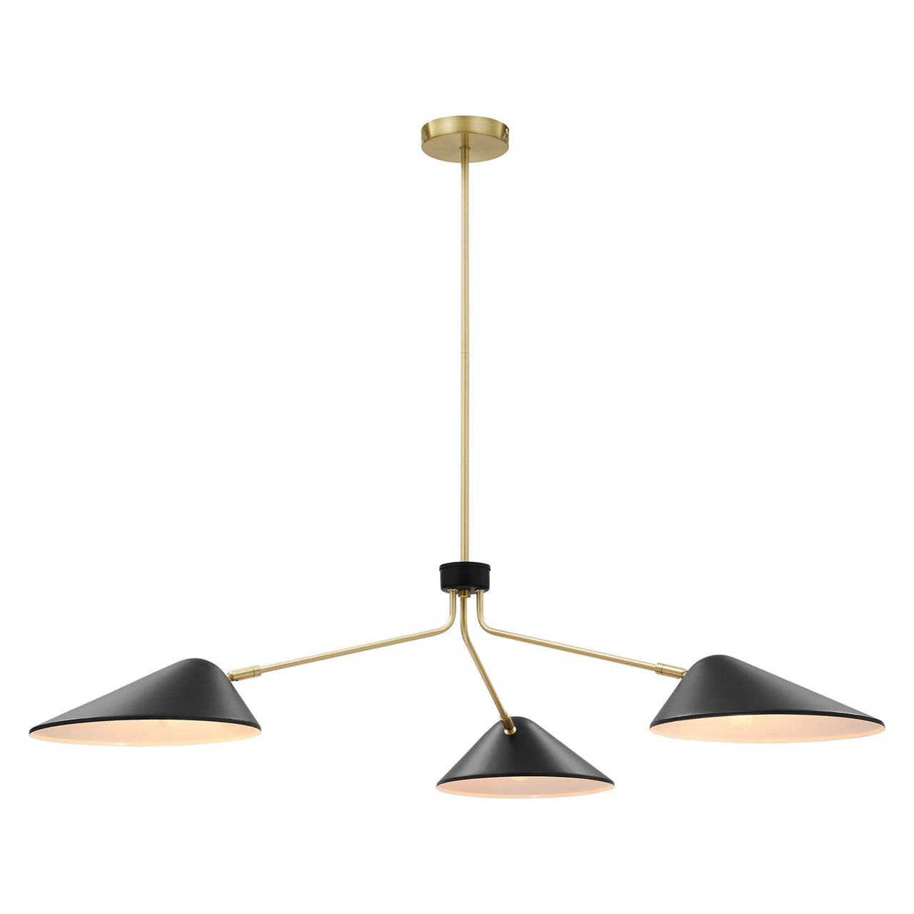 Voyager Triple Arm Pendant, Large, Black