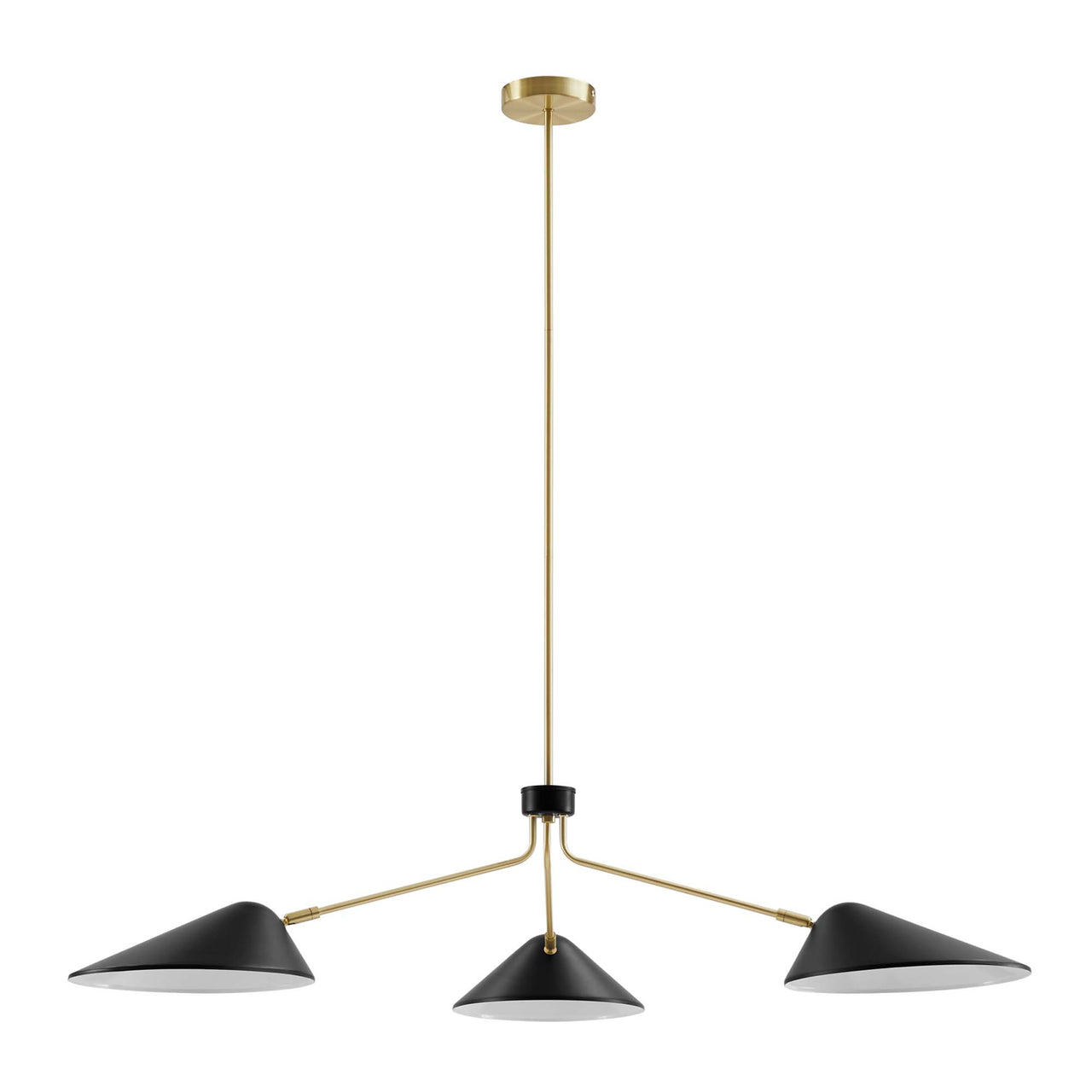 Voyager Triple Arm Pendant, Large, Black