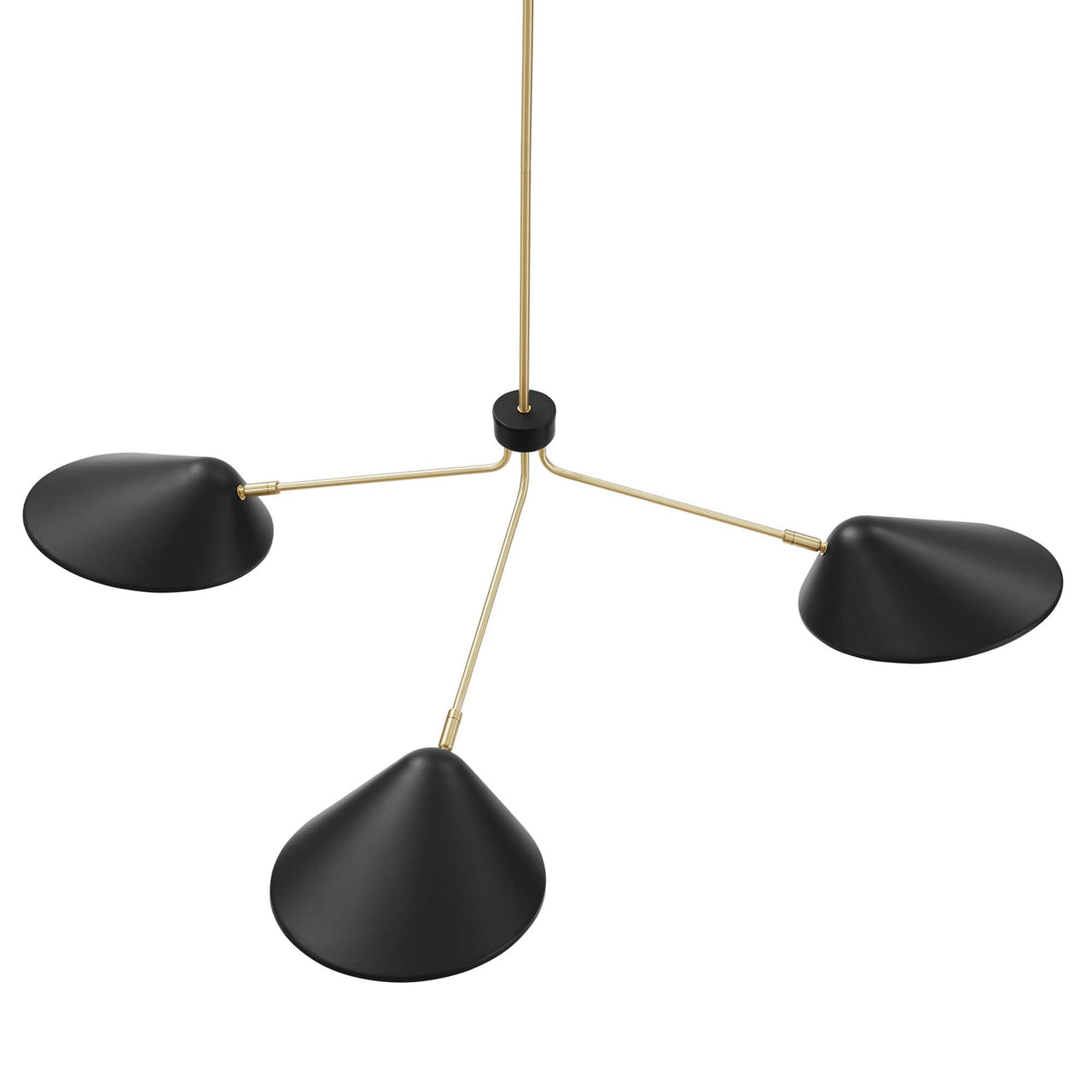 Voyager Triple Arm Pendant, Large, Black