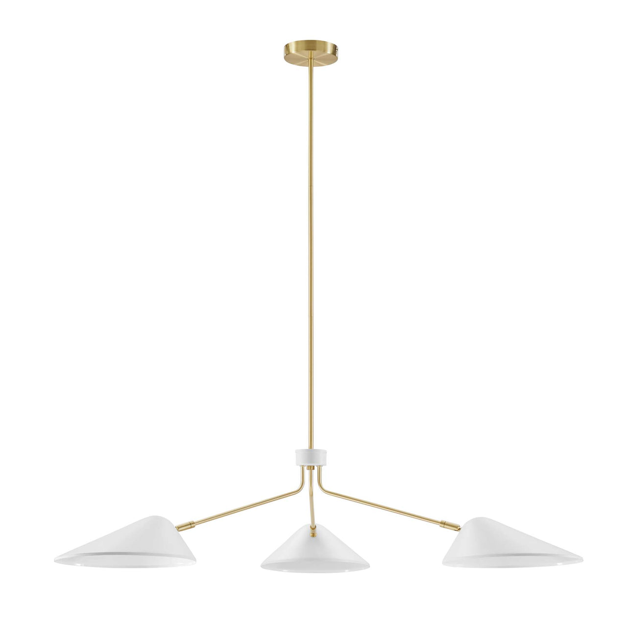 Voyager Triple Arm Pendant, Large, White