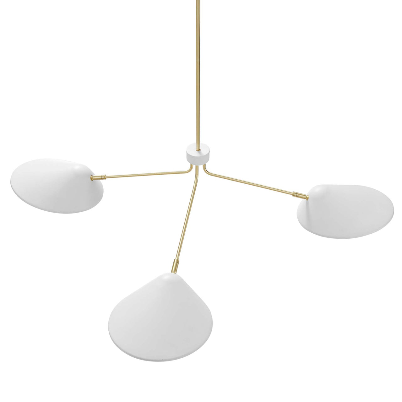 Voyager Triple Arm Pendant, Large, White