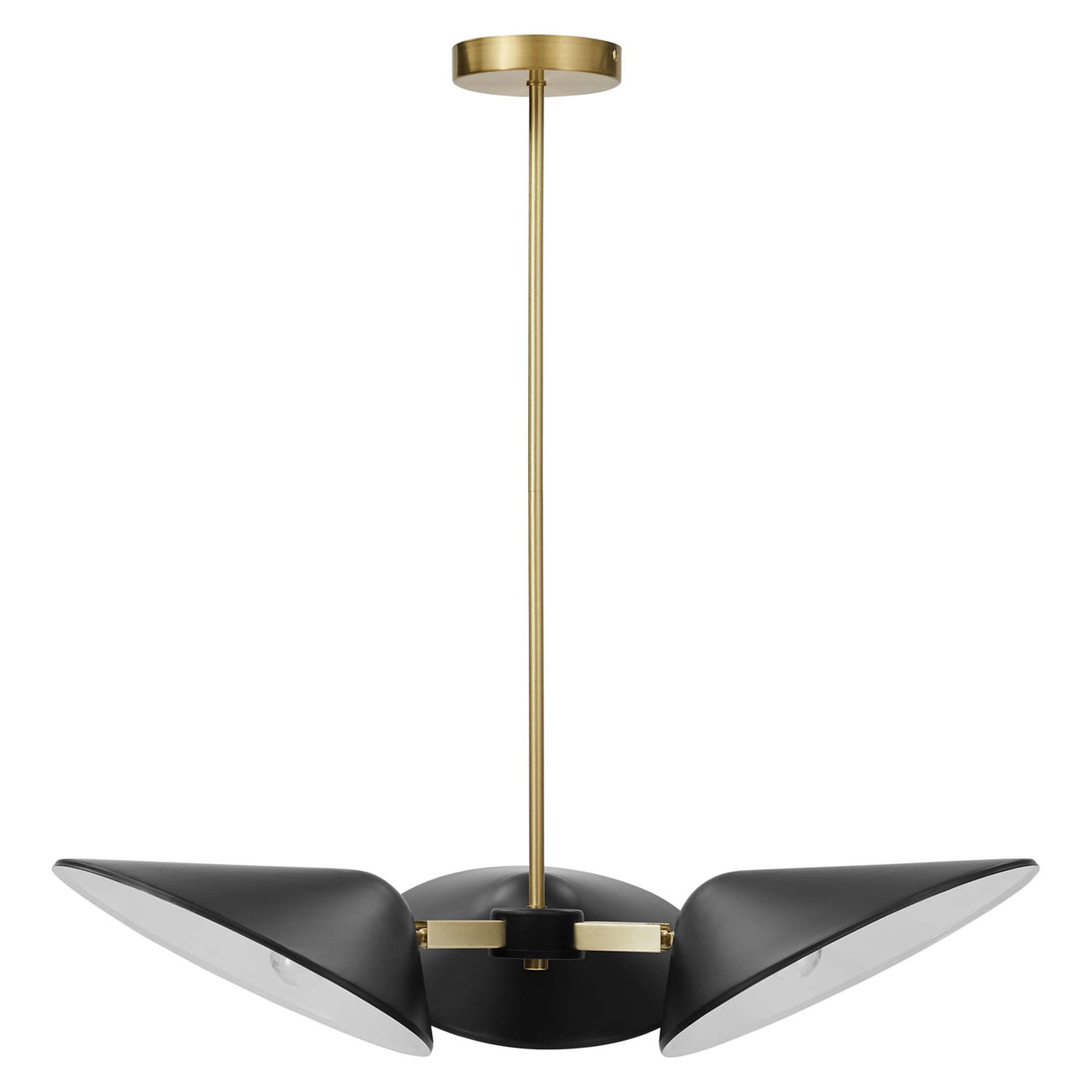 Voyager Triple Arm Pendant, Small, Black