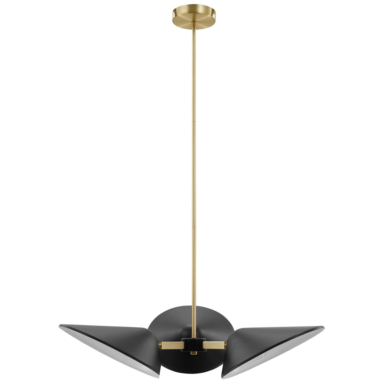Voyager Triple Arm Pendant, Small, Black