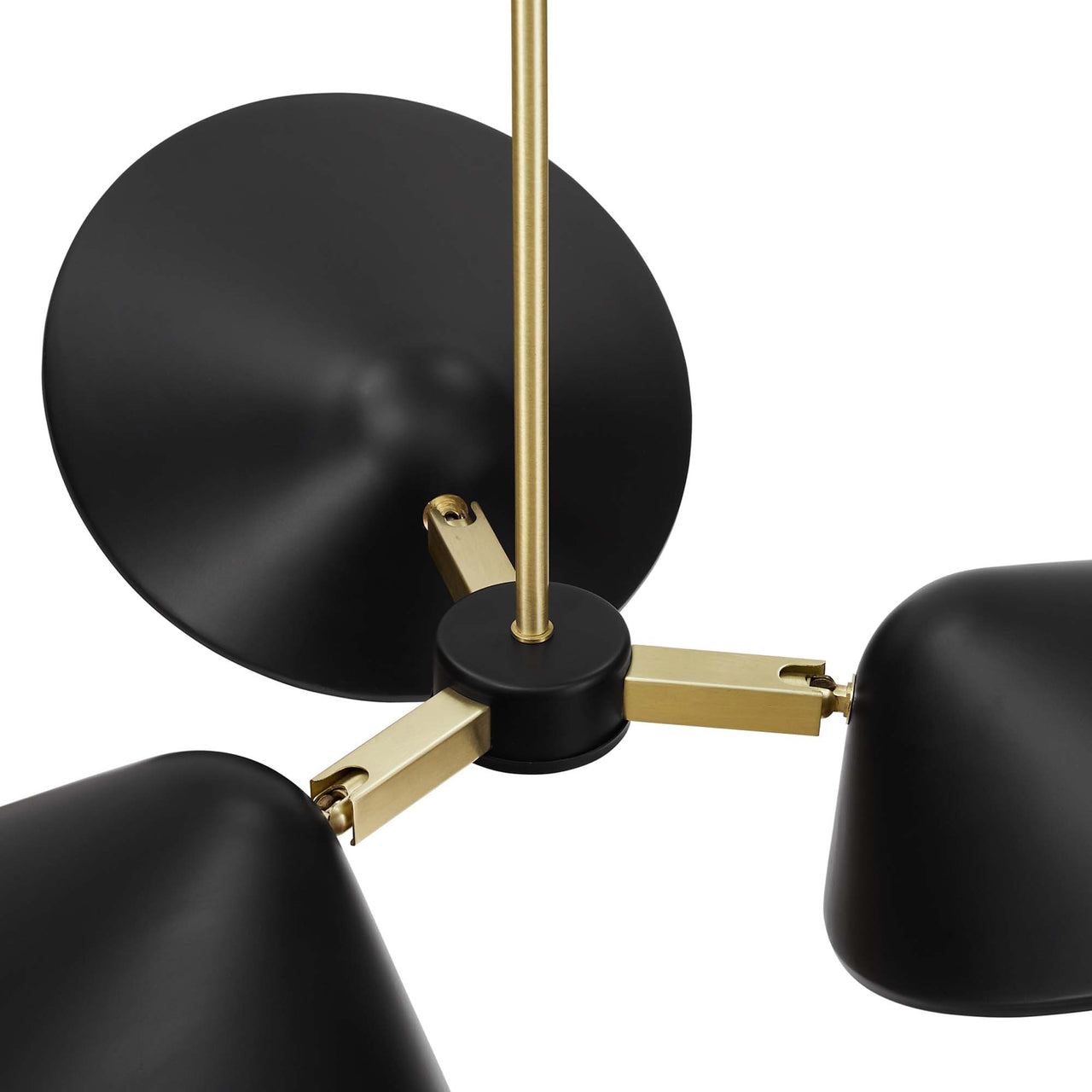 Voyager Triple Arm Pendant, Small, Black