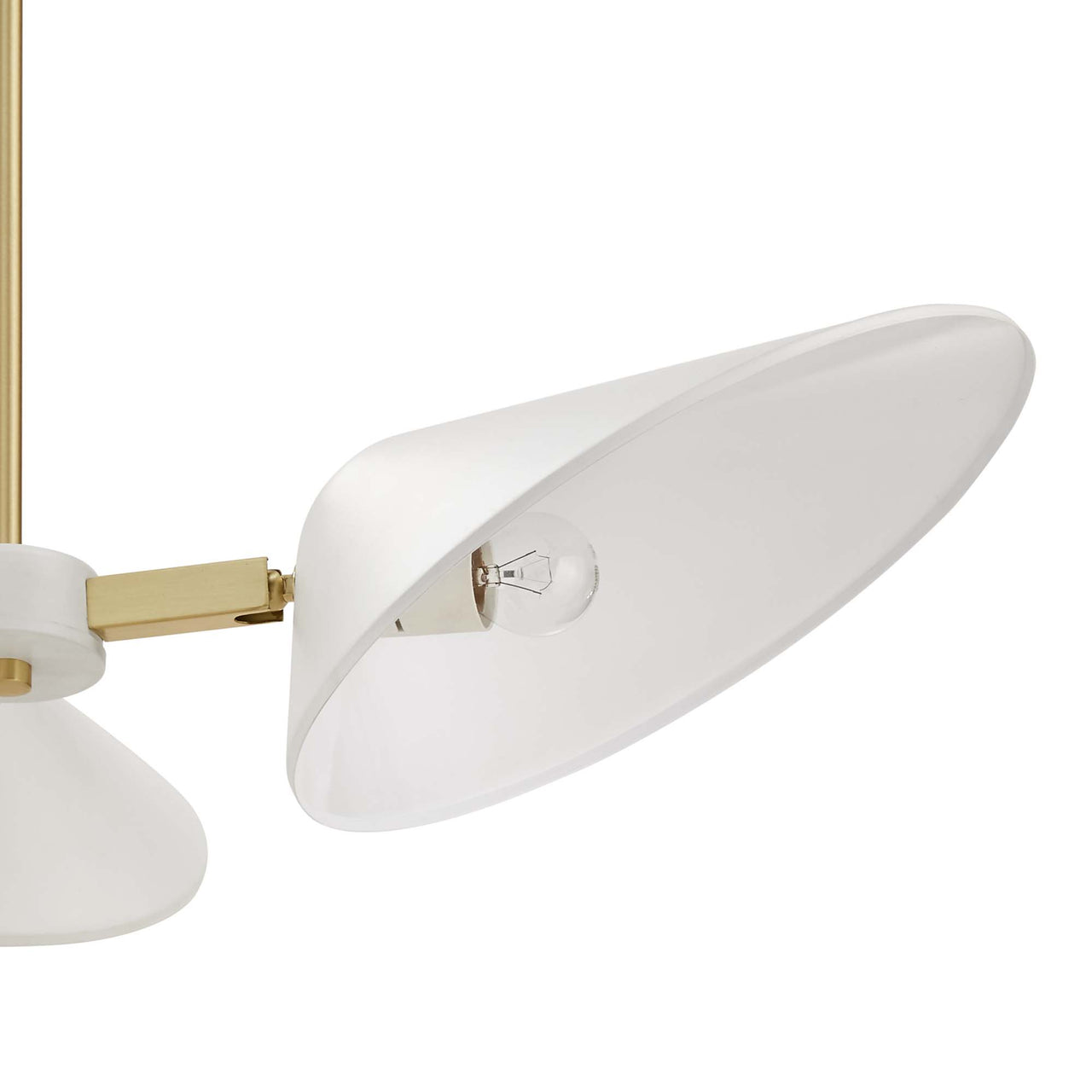 Voyager Triple Arm Pendant, Small, White