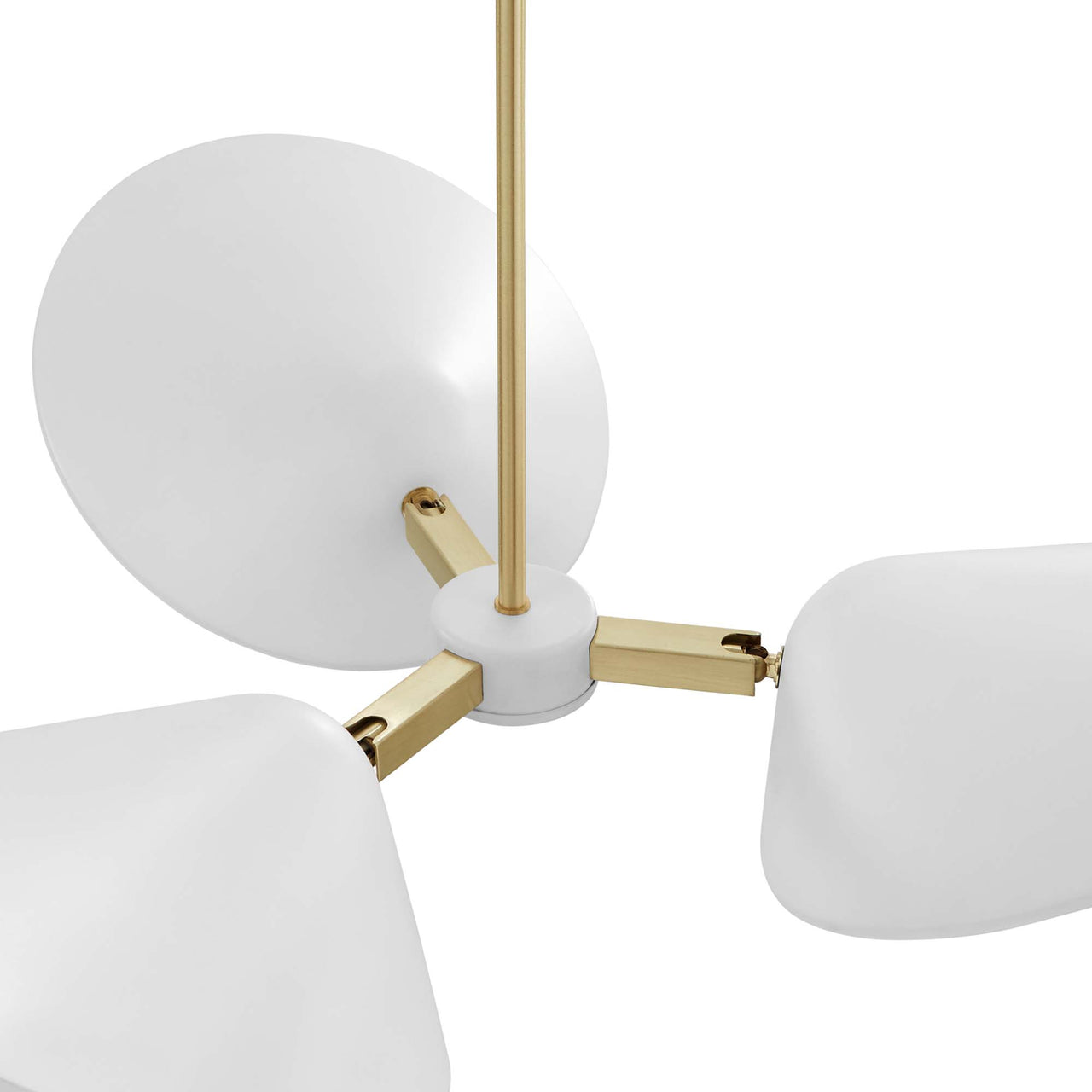 Voyager Triple Arm Pendant, Small, White