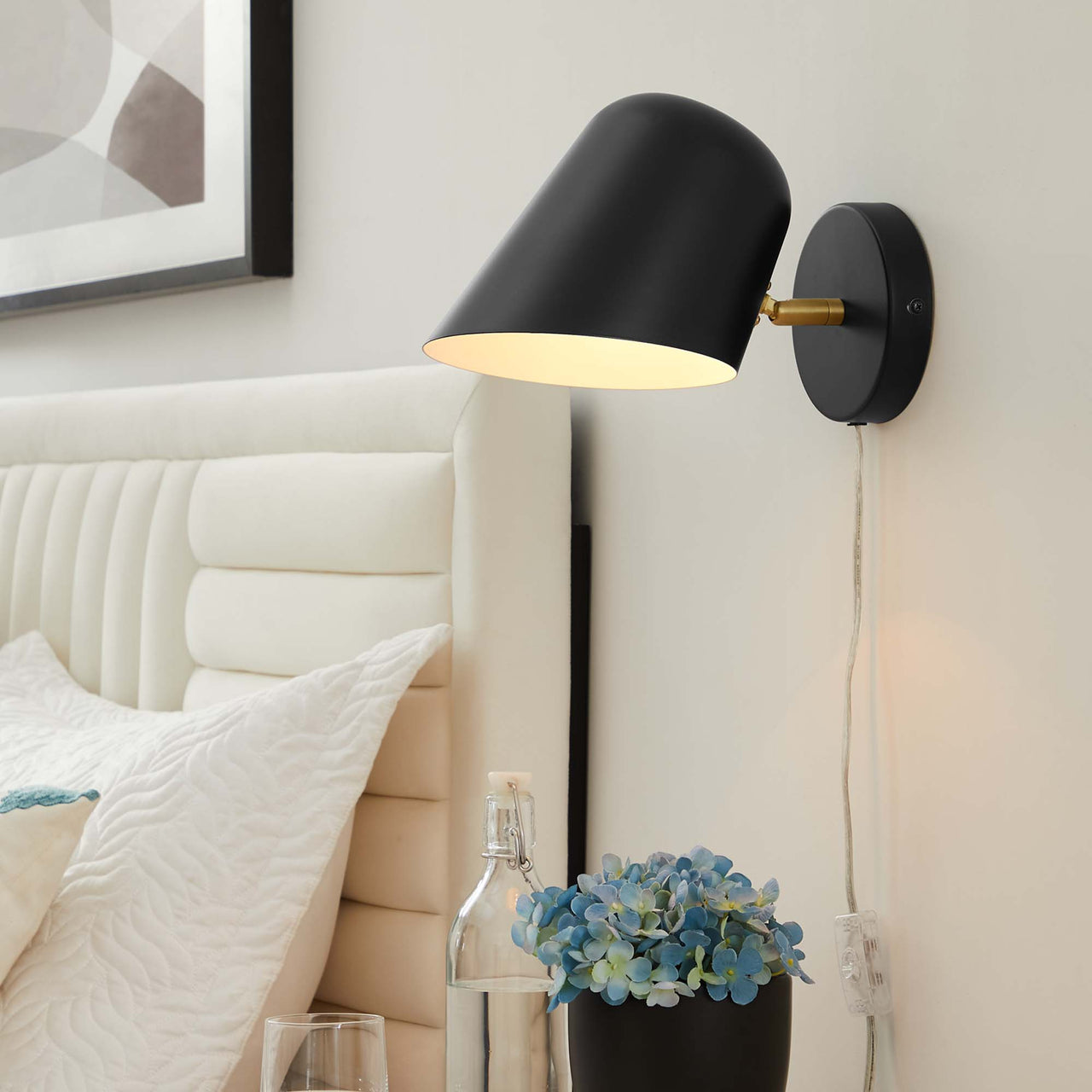 Revanne Rotating Wall Sconce, Black