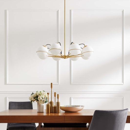 Angler Chandelier, Opal & Gold