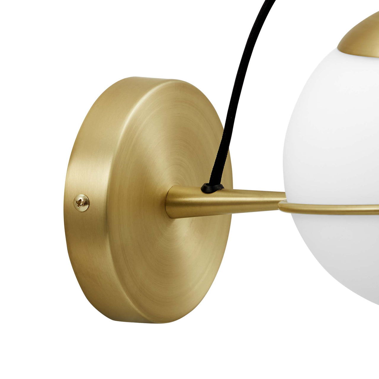Angler Wall Sconce, Opal & Gold